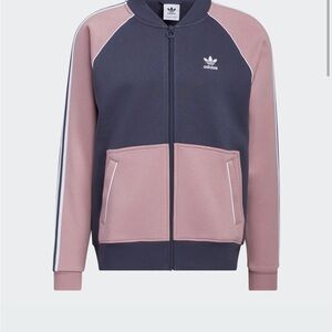 Adidas Navy and Pink Zip-Up Jacket